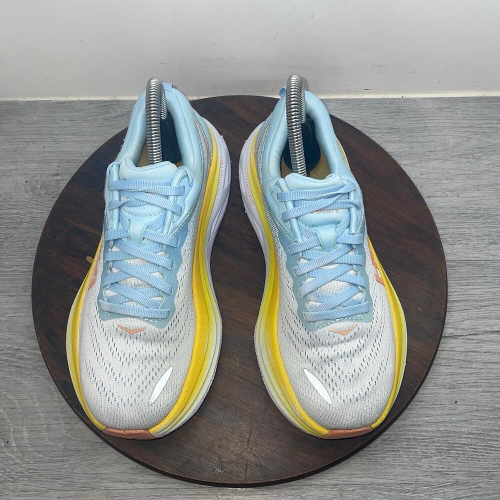 Hoka One One Bondi 8 Womens 6.5 B Shoes Blue Running Sneakers 1127952 SSCA - Picture 6 of 13